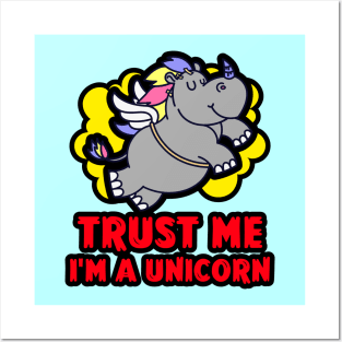 Trust Me I'm A Unicorn | Cute Baby Posters and Art